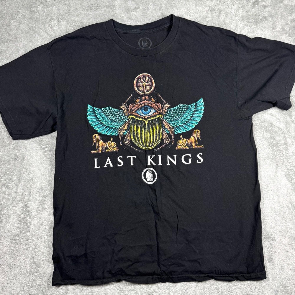 Tyga Last Kings Pharaoh-Style Streetwear Front Back Graphic Tee Size L Hip‎ Hop